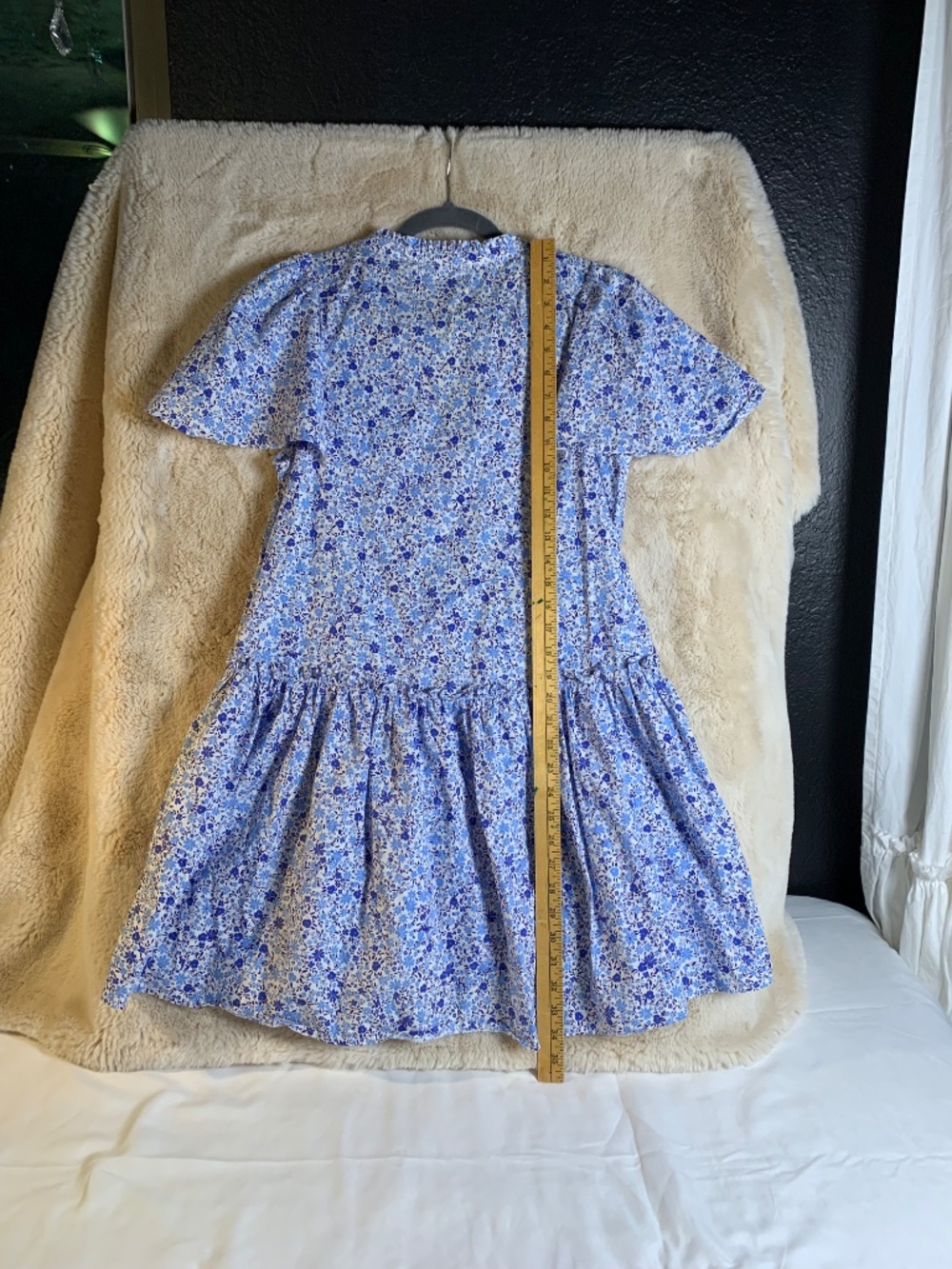 Sugar lips sz small blue floral top or dress - Picture 7 of 9